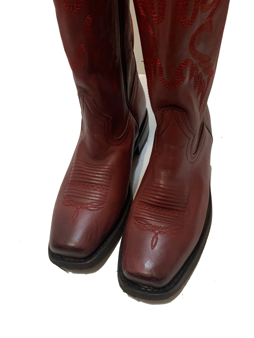 Masterson women’s Red Leather Boots - Classic Western Style